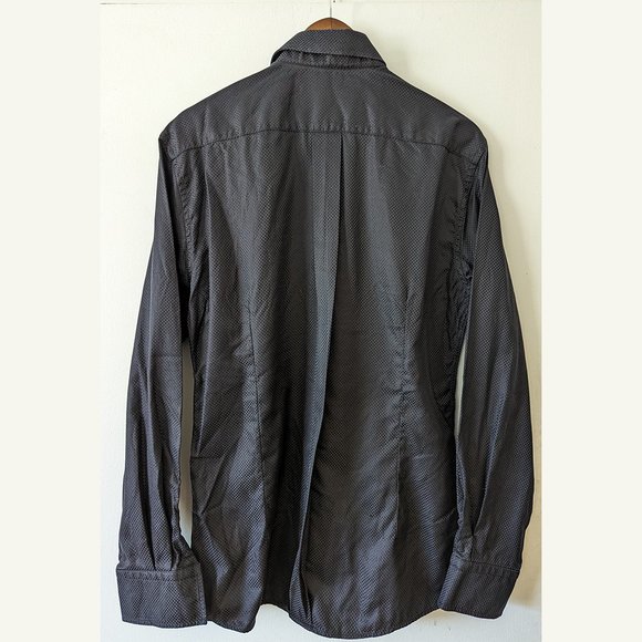 VERSACE - Woven textured black shirt - Sz 50 - Picture 4 of 13